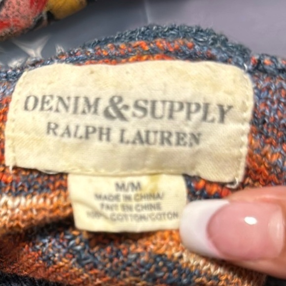 Denim & Supply Ralph Lauren Southwest Aztec Knit Sweater Sz M Boho Western - Picture 8 of 8